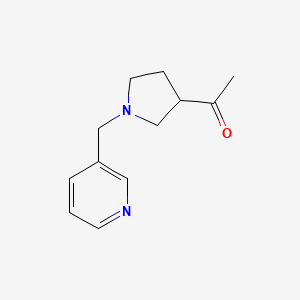 molecular formula C12H16N2O B2901662 1-{1-[(Pyridin-3-yl)methyl]pyrrolidin-3-yl}ethan-1-one CAS No. 2097931-50-3