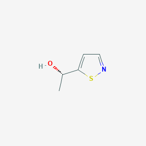 molecular formula C5H7NOS B2901663 (1S)-1-(1,2-Thiazol-5-yl)ethanol CAS No. 2241107-54-8