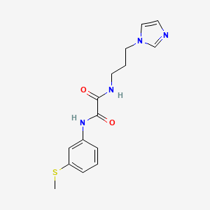 molecular formula C15H18N4O2S B2901667 N1-(3-(1H-imidazol-1-yl)propyl)-N2-(3-(methylthio)phenyl)oxalamide CAS No. 920354-55-8