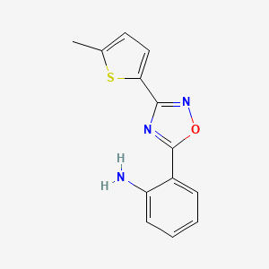 2-[3-(5-Methylthiophen-2-yl)-1,2,4-oxadiazol-5-yl]aniline