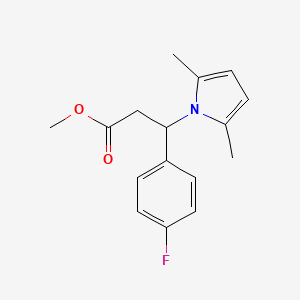 molecular formula C16H18FNO2 B2901673 methyl 3-(2,5-dimethyl-1H-pyrrol-1-yl)-3-(4-fluorophenyl)propanoate CAS No. 866050-70-6