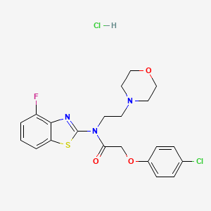 molecular formula C21H22Cl2FN3O3S B2901679 2-(4-chlorophenoxy)-N-(4-fluorobenzo[d]thiazol-2-yl)-N-(2-morpholinoethyl)acetamide hydrochloride CAS No. 1215652-05-3