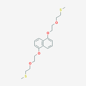 molecular formula C20H28O4S2 B290168 1,5-Bis{2-[2-(methylsulfanyl)ethoxy]ethoxy}naphthalene 