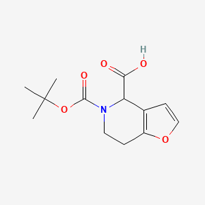 molecular formula C13H17NO5 B2901684 5-(Tert-butoxycarbonyl)-4,5,6,7-tetrahydrofuro[3,2-C]pyridine-4-carboxyli+ CAS No. 1357352-03-4