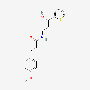 N-(3-hydroxy-3-(thiophen-2-yl)propyl)-3-(4-methoxyphenyl)propanamide