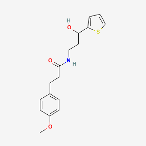 molecular formula C17H21NO3S B2901685 N-(3-hydroxy-3-(thiophen-2-yl)propyl)-3-(4-methoxyphenyl)propanamide CAS No. 1421462-06-7