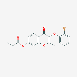 molecular formula C19H15BrO5 B2901692 3-(2-bromophenoxy)-2-methyl-4-oxo-4H-chromen-7-yl propanoate CAS No. 637750-47-1