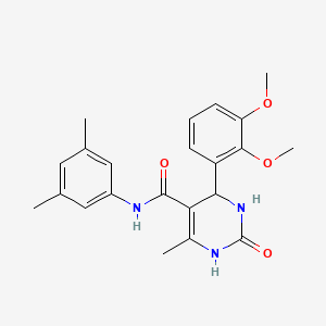 molecular formula C22H25N3O4 B2901696 4-(2,3-dimethoxyphenyl)-N-(3,5-dimethylphenyl)-6-methyl-2-oxo-3,4-dihydro-1H-pyrimidine-5-carboxamide CAS No. 537679-92-8