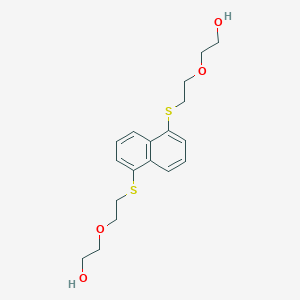 molecular formula C18H24O4S2 B290170 2-{2-[(5-{[2-(2-Hydroxyethoxy)ethyl]sulfanyl}-1-naphthyl)sulfanyl]ethoxy}ethanol 