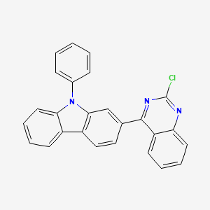 molecular formula C26H16ClN3 B2901701 2-(2-Chloroquinazolin-4-yl)-9-phenyl-9H-carbazole CAS No. 1616499-37-6