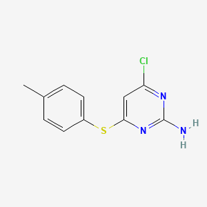 molecular formula C11H10ClN3S B2901710 4-Chloro-6-[(4-methylphenyl)sulfanyl]-2-pyrimidinamine CAS No. 339017-61-7