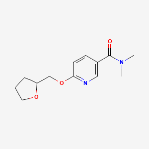 molecular formula C13H18N2O3 B2901713 N,N-dimethyl-6-((tetrahydrofuran-2-yl)methoxy)nicotinamide CAS No. 2034237-19-7
