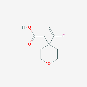 molecular formula C9H13FO3 B2901714 2-[4-(1-Fluoroethenyl)oxan-4-yl]acetic acid CAS No. 2137595-45-8