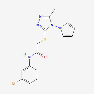N-(3-bromophenyl)-2-{[5-methyl-4-(1H-pyrrol-1-yl)-4H-1,2,4-triazol-3-yl]sulfanyl}acetamide