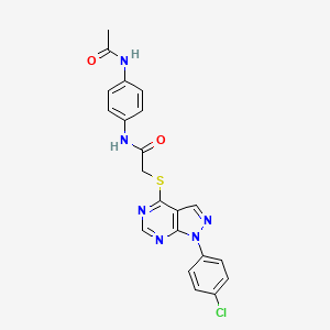 B2901716 N-(4-acetamidophenyl)-2-((1-(4-chlorophenyl)-1H-pyrazolo[3,4-d]pyrimidin-4-yl)thio)acetamide CAS No. 587014-28-6