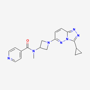 molecular formula C18H19N7O B2901730 N-(1-(3-cyclopropyl-[1,2,4]triazolo[4,3-b]pyridazin-6-yl)azetidin-3-yl)-N-methylisonicotinamide CAS No. 2320216-37-1