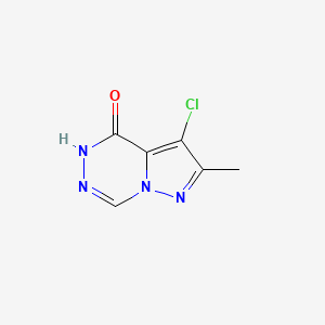 molecular formula C6H5ClN4O B2901731 3-chloro-2-methylpyrazolo[1,5-d][1,2,4]triazin-4(5H)-one CAS No. 1401319-40-1