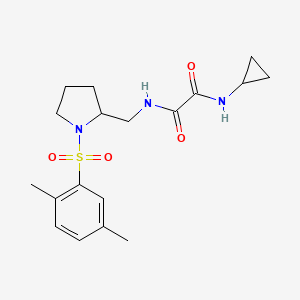 N-cyclopropyl-N'-{[1-(2,5-dimethylbenzenesulfonyl)pyrrolidin-2-yl]methyl}ethanediamide