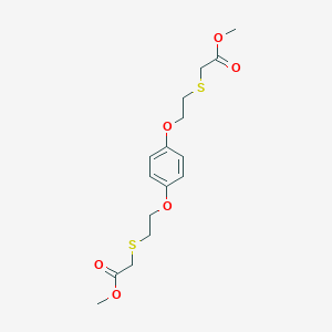 Methyl {[2-(4-{2-[(2-methoxy-2-oxoethyl)sulfanyl]ethoxy}phenoxy)ethyl]sulfanyl}acetate