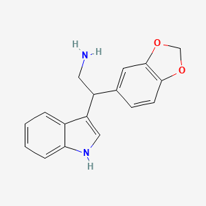 molecular formula C17H16N2O2 B2901740 2-(1,3-benzodioxol-5-yl)-2-(1H-indol-3-yl)ethanamine CAS No. 883951-46-0