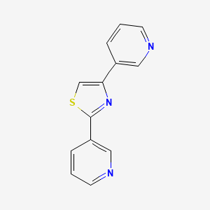 molecular formula C13H9N3S B2901745 2,4-Dipyridin-3-yl-1,3-thiazole CAS No. 145737-61-7