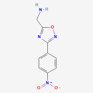 [3-(4-Nitrophenyl)-1,2,4-oxadiazol-5-YL]methanamine