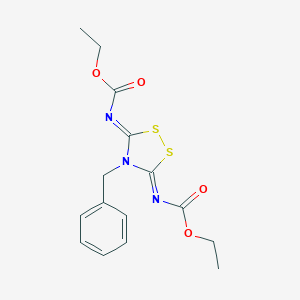 Ethyl 4-benzyl-5-[(ethoxycarbonyl)imino]-1,2,4-dithiazolidin-3-ylidenecarbamate