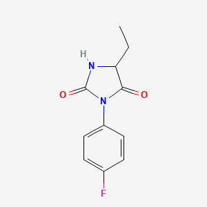 molecular formula C11H11FN2O2 B2901750 5-Ethyl-3-(4-fluorophenyl)imidazolidine-2,4-dione CAS No. 1218234-01-5