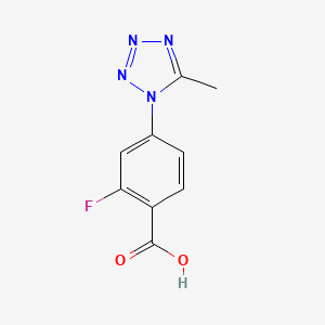 molecular formula C9H7FN4O2 B2901751 2-fluoro-4-(5-methyl-1H-1,2,3,4-tetrazol-1-yl)benzoic acid CAS No. 1700015-93-5