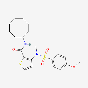molecular formula C21H28N2O4S2 B2901753 N-cyclooctyl-3-{[(4-methoxyphenyl)sulfonyl](methyl)amino}thiophene-2-carboxamide CAS No. 1251565-82-8