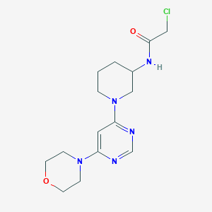 2-chloro-N-{1-[6-(morpholin-4-yl)pyrimidin-4-yl]piperidin-3-yl}acetamide