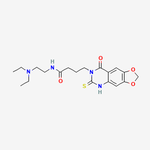 N-(2-(diethylamino)ethyl)-4-(8-oxo-6-thioxo-5,6-dihydro-[1,3]dioxolo[4,5-g]quinazolin-7(8H)-yl)butanamide