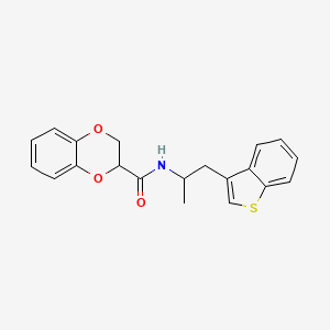 molecular formula C20H19NO3S B2901771 N-[1-(1-benzothiophen-3-yl)propan-2-yl]-2,3-dihydro-1,4-benzodioxine-2-carboxamide CAS No. 2097914-45-7