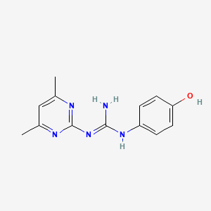 molecular formula C13H15N5O B2901773 N-(4,6-dimethylpyrimidin-2-yl)-N'-(4-hydroxyphenyl)guanidine CAS No. 332074-04-1
