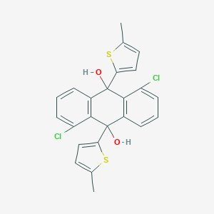 molecular formula C24H18Cl2O2S2 B290178 1,5-Dichloro-9,10-bis(5-methyl-2-thienyl)-9,10-dihydro-9,10-anthracenediol 