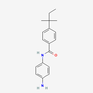 molecular formula C18H22N2O B2901782 N-(4-aminophenyl)-4-(2-methylbutan-2-yl)benzamide CAS No. 1370411-50-9
