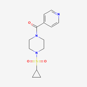 molecular formula C13H17N3O3S B2901791 (4-(Cyclopropylsulfonyl)piperazin-1-yl)(pyridin-4-yl)methanone CAS No. 1226459-60-4