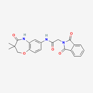 N-(3,3-dimethyl-4-oxo-2,3,4,5-tetrahydrobenzo[b][1,4]oxazepin-7-yl)-2-(1,3-dioxoisoindolin-2-yl)acetamide