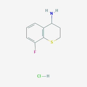 molecular formula C9H11ClFNS B2901799 8-fluoro-3,4-dihydro-2H-thiochromen-4-ylamine hydrochloride CAS No. 1052542-90-1