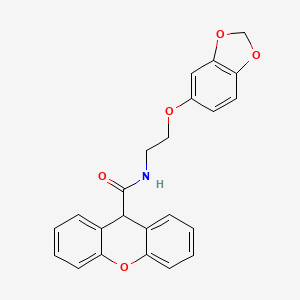 molecular formula C23H19NO5 B2901805 N-(2-(benzo[d][1,3]dioxol-5-yloxy)ethyl)-9H-xanthene-9-carboxamide CAS No. 1171946-75-0