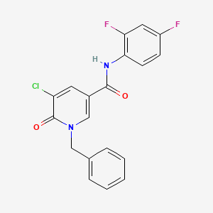 molecular formula C19H13ClF2N2O2 B2901807 1-benzyl-5-chloro-N-(2,4-difluorophenyl)-6-oxo-1,6-dihydro-3-pyridinecarboxamide CAS No. 339024-42-9