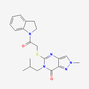 5-((2-(indolin-1-yl)-2-oxoethyl)thio)-6-isobutyl-2-methyl-2H-pyrazolo[4,3-d]pyrimidin-7(6H)-one