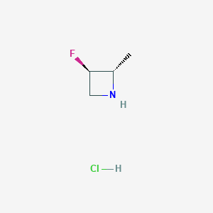 molecular formula C4H9ClFN B2901814 (2S,3R)-3-fluoro-2-methyl-azetidine;hydrochloride CAS No. 2231664-15-4