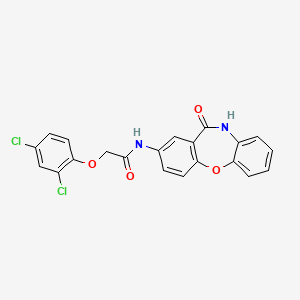 2-(2,4-dichlorophenoxy)-N-(11-oxo-10,11-dihydrodibenzo[b,f][1,4]oxazepin-2-yl)acetamide