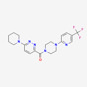 3-(piperidin-1-yl)-6-{4-[5-(trifluoromethyl)pyridin-2-yl]piperazine-1-carbonyl}pyridazine