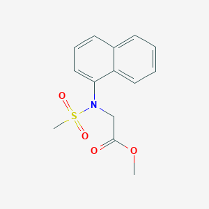 molecular formula C14H15NO4S B2901821 Methyl N-(methylsulfonyl)-N-1-naphthylglycinate CAS No. 330967-95-8