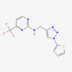 N-[(1-Thiophen-2-yltriazol-4-yl)methyl]-4-(trifluoromethyl)pyrimidin-2-amine