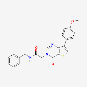 molecular formula C22H19N3O3S B2901826 N-benzyl-2-[7-(4-methoxyphenyl)-4-oxothieno[3,2-d]pyrimidin-3(4H)-yl]acetamide CAS No. 1207025-69-1