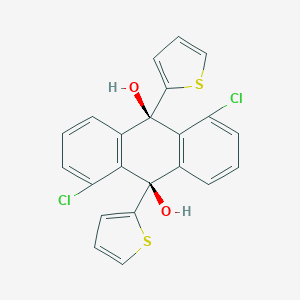 molecular formula C22H14Cl2O2S2 B290183 1,5-Dichloro-9,10-di(2-thienyl)-9,10-dihydro-9,10-anthracenediol 