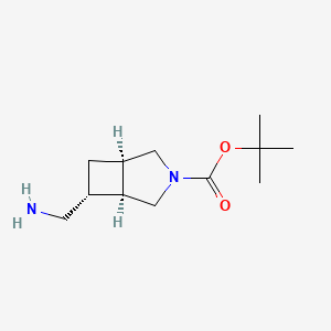molecular formula C12H22N2O2 B2901831 Tert-butyl (1R,5S,6R)-6-(aminomethyl)-3-azabicyclo[3.2.0]heptane-3-carboxylate CAS No. 2307772-12-7